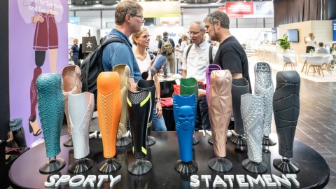 Custom-designed prosthetic covers in sporty and bold designs at OTWorld.